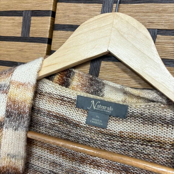 Natural Reflections Stripe Cardigan Size XL - Picture 6 of 7